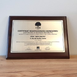 Certyfikat Wiarygodności Biznesowej 2010